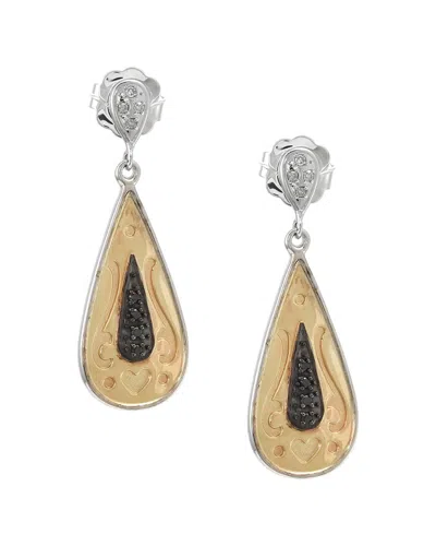 Diamond Select Cuts Silver 0.04 Ct. Tw. Diamond Earrings In Multi