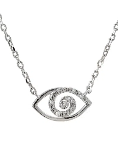 DIAMOND SELECT CUTS SILVER 0.04 CT. TW. DIAMOND EYE NECKLACE