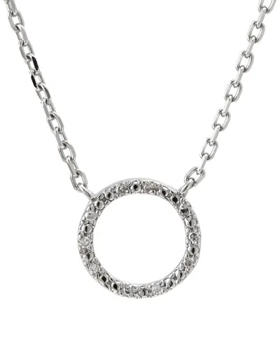 Diamond Select Cuts Silver 0.04 Ct. Tw. Diamond Necklace In Metallic