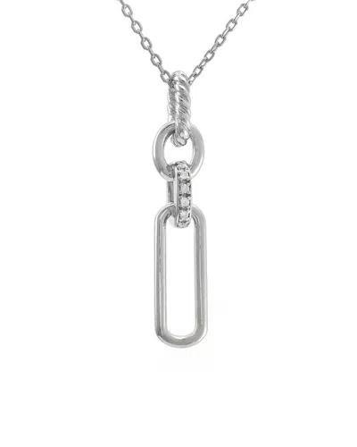 Diamond Select Cuts Silver 0.04 Ct. Tw. Diamond Necklace In No Color