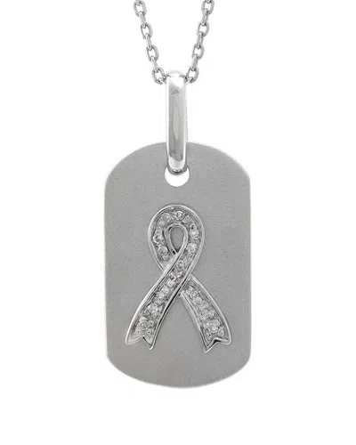 DIAMOND SELECT CUTS SILVER 0.04 CT. TW. DIAMOND RIBBON PENDANT