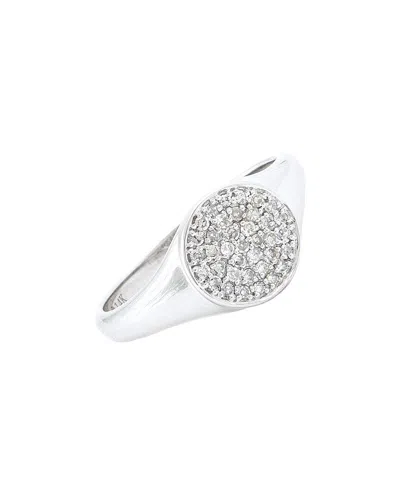 Diamond Select Cuts Silver 0.04 Ct. Tw. Diamond Ring In Metallic