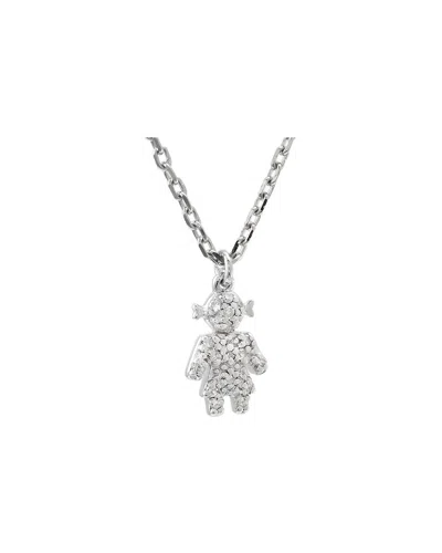 Diamond Select Cuts Silver 0.05 Ct. Tw. Diamond Baby Girl Necklace