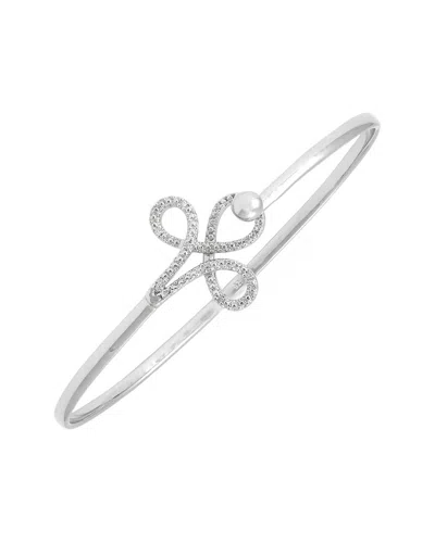 DIAMOND SELECT CUTS SILVER 0.05 CT. TW. DIAMOND BANGLE BRACELET