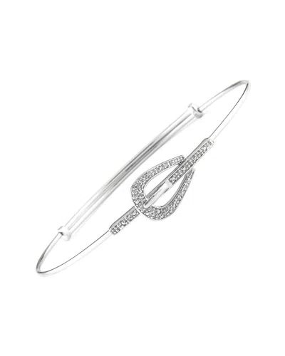 Diamond Select Cuts Silver 0.05 Ct. Tw. Diamond Bangle Bracelet