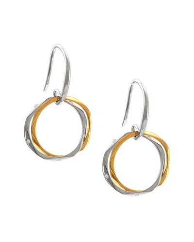 Diamond Select Cuts Silver 0.05 Ct. Tw. Diamond Earrings In Gold