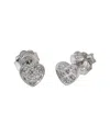 Diamond Select Cuts Silver Diamond Heart Earrings