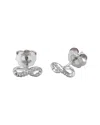 Diamond Select Cuts Silver 0.05 Ct. Tw. Diamond Infinity Earrings In Metallic