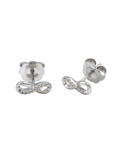 DIAMOND SELECT CUTS SILVER 0.05 CT. TW. DIAMOND INFINITY EARRINGS