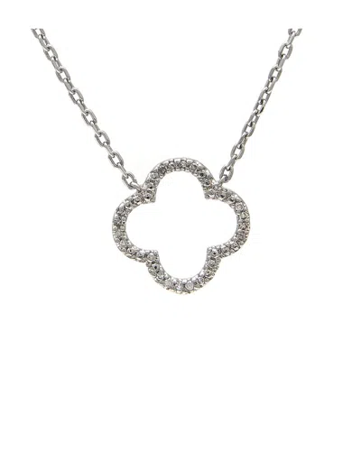 Diamond Select Cuts Silver 0.05 Ct. Tw. Diamond Necklace In Metallic