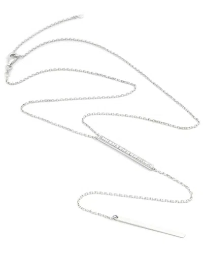 Diamond Select Cuts Silver 0.05 Ct. Tw. Diamond Necklace In Metallic