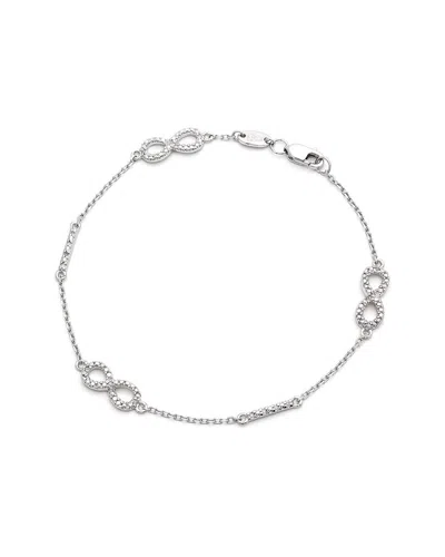 Diamond Select Cuts Silver 0.06 Ct. Tw. Diamond Bracelet In Metallic