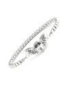 Diamond Select Cuts Silver Diamond Skull Bangle Bracelet