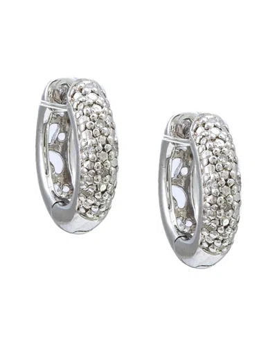 Diamond Select Cuts Silver Diamond Small Hoops