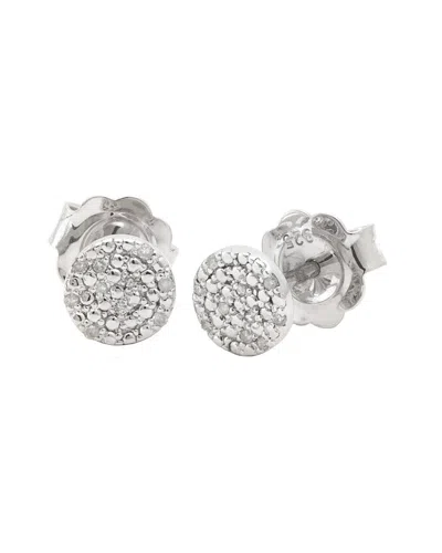Diamond Select Cuts Silver 0.06 Ct. Tw. Diamond Studs In Gray