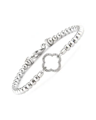 Diamond Select Cuts Silver 0.07 Ct. Tw. Diamond Bangle Bracelet
