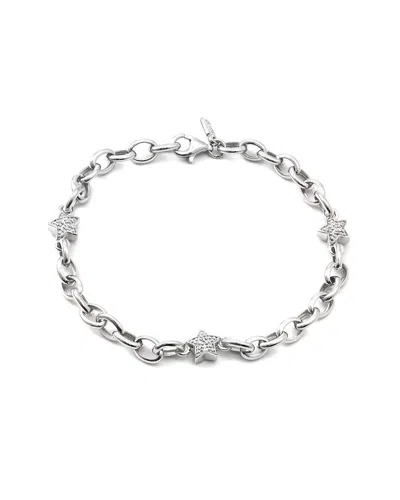 Diamond Select Cuts Silver 0.07 Ct. Tw. Diamond Bracelet In Metallic