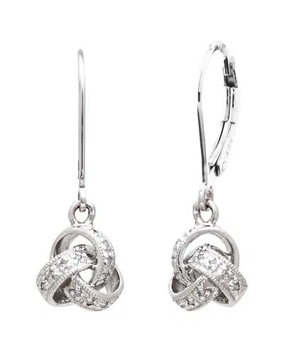 Diamond Select Cuts Silver 0.07 Ct. Tw. Diamond Earrings