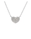 Diamond Select Cuts Silver Diamond Petite Heart Necklace