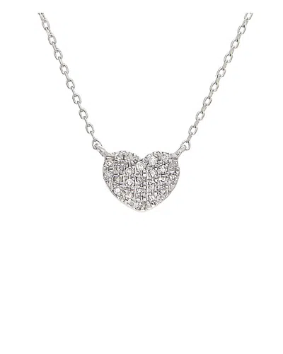 Diamond Select Cuts Silver Diamond Petite Heart Necklace