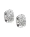 Diamond Select Cuts Silver 0.06 Ct. Tw. Diamond Small Hug Hoops