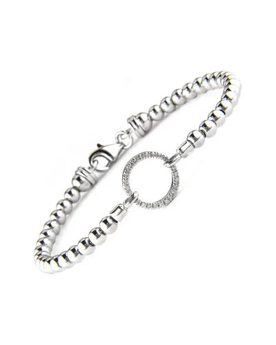 DIAMOND SELECT CUTS SILVER 0.08 CT. TW. DIAMOND BANGLE BRACELET