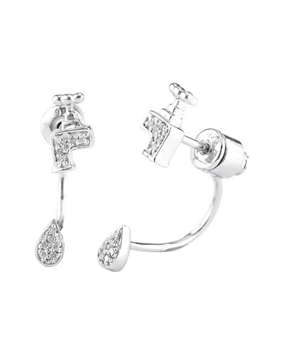 Diamond Select Cuts Silver 0.09 Ct. Tw. Diamond Earrings