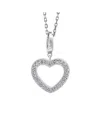 Diamond Select Cuts Silver Diamond Heart Pendant
