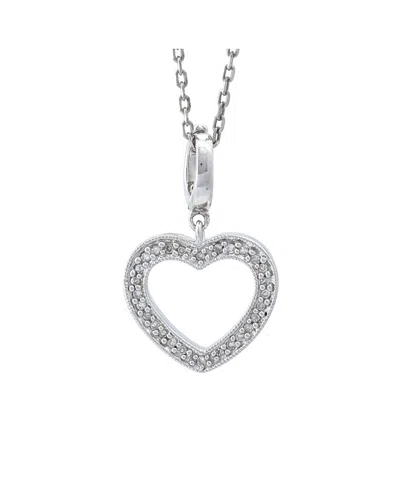 DIAMOND SELECT CUTS SILVER 0.09 CT. TW. DIAMOND HEART PENDANT