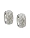 Diamond Select Cuts Silver 0.09 Ct. Tw. Diamond Medium Hoops In Silver