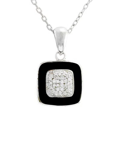 Diamond Select Cuts Silver 0.09 Ct. Tw. Diamond Necklace In No Color