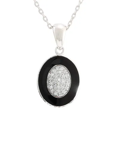 Diamond Select Cuts Silver 0.09 Ct. Tw. Diamond Necklace In No Color
