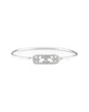 Diamond Select Cuts Silver Diamond Bangle Bracelet