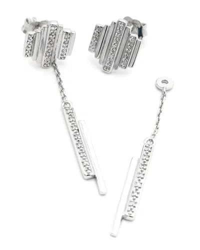 Diamond Select Cuts Silver 0.1 Ct. Tw. Diamond Earrings