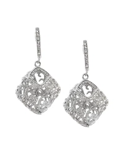 Diamond Select Cuts Silver 0.1 Ct. Tw. Diamond Earrings