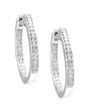 Diamond Select Cuts Silver Diamond Hoops