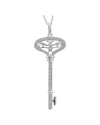 Diamond Select Cuts Silver Diamond Key Necklace
