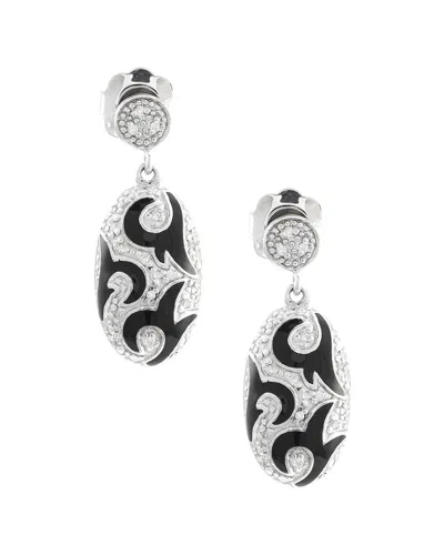 Diamond Select Cuts Silver 0.10 Ct. Tw. Diamond Earrings In Multi