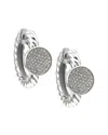 Diamond Select Cuts Silver 0.11 Ct. Tw. Diamond Circle Earrings