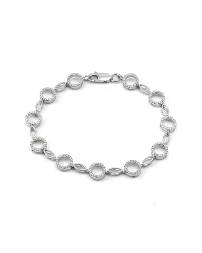Diamond Select Cuts Silver 0.12 Ct. Tw. Diamond Bracelet In Metallic