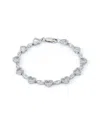 Diamond Select Cuts Silver 0.12 Ct. Tw. Diamond Heart Bracelet