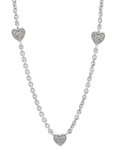 DIAMOND SELECT CUTS SILVER 0.16 CT. TW. DIAMOND HEART NECKLACE