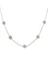 Diamond Select Cuts Silver 0.16 Ct. Tw. Diamond Round Plate Necklace
