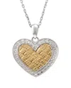Diamond Select Cuts Silver 0.18 Ct. Tw. Diamond & White Topaz Necklace
