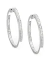 Diamond Select Cuts Silver 0.23 Ct. Tw. Diamond Hoops