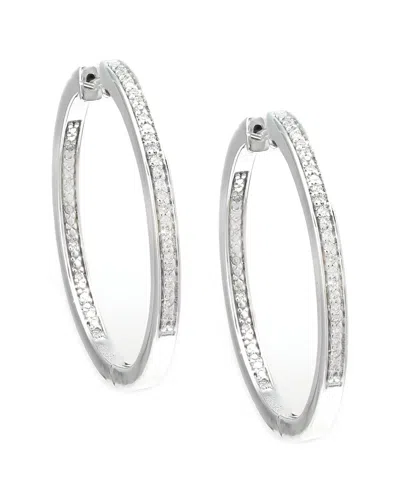 DIAMOND SELECT CUTS SILVER 0.23 CT. TW. DIAMOND HOOPS