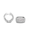 Diamond Select Cuts Silver 0.25 Ct. Tw. Diamond Hoops In Brown