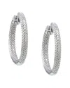 Diamond Select Cuts Silver 0.25 Ct. Tw. Diamond Inside-out Earrings
