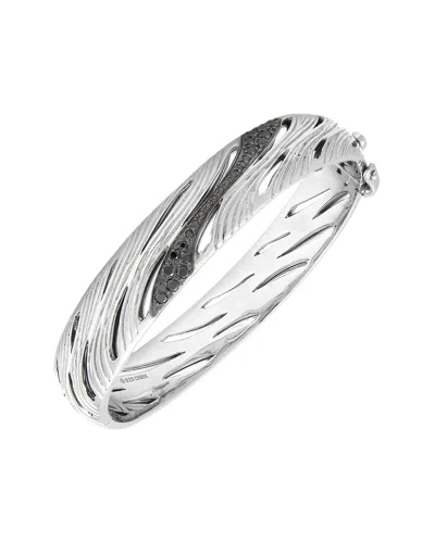 Diamond Select Cuts Silver 0.40 Ct. Tw. Diamond Bangle Bracelet In Metallic