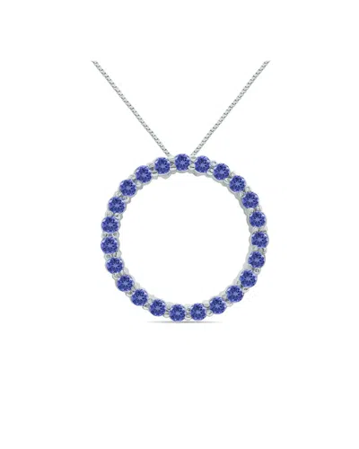 Diamond Select Cuts Silver 2.95 Ct. Tw. Tanzanite Necklace